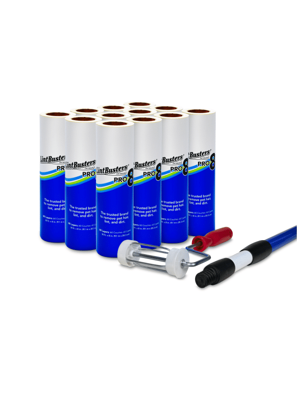 Pro8, 8" Roller -12 Rolls with 1 Curved Handle & 1 Telescopic Handle